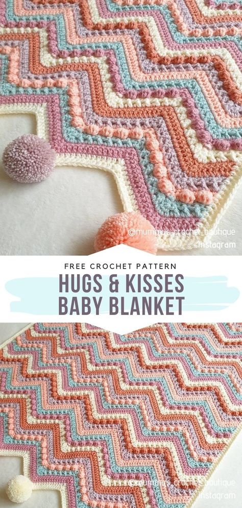 Children’s Blanket, Childrens Crochet Blanket, Sedge Stitch Blanket Pattern, Different Stitches Crochet Blanket, Border On Chevron Crochet Blanket, Hugs And Kisses Baby Blanket Crochet, Blanket Crochet Border Pattern, Hugs And Kisses Crochet Pattern, Hugs And Kisses Crochet Blanket Free Pattern