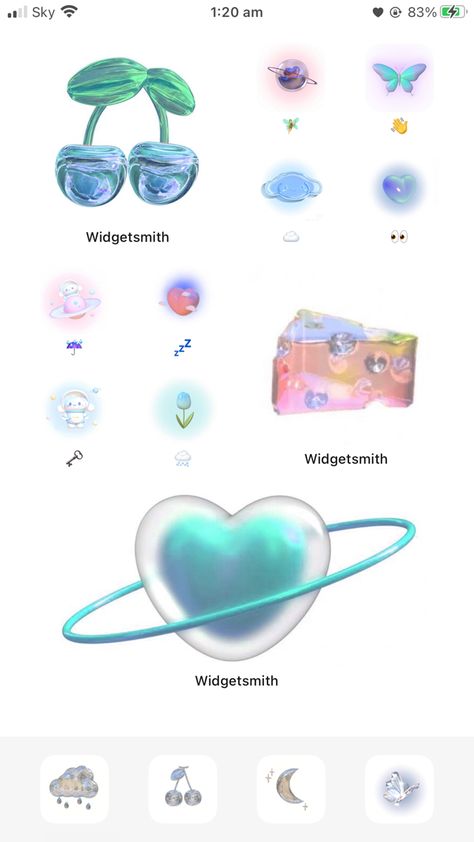 3d Iphone App Icons, Holographic 3d Icons, Widgets Wallpaper Ideas, I Phone Icons, 3d Icons Iphone, 3d Homescreen, Wallpaper Inspo Widgets, Aesthetic Layout Iphone, Sanrio Home Screen