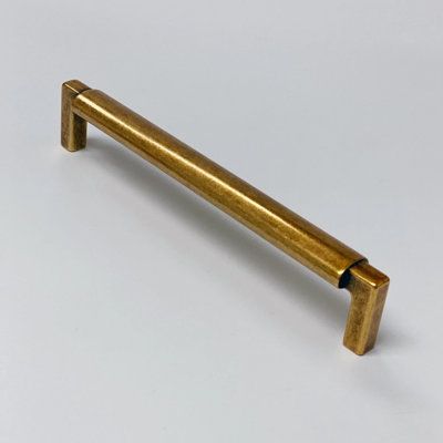 U-shaped "Florence" drawer pull in antique brass - brass cabinet hardware. | Forge Hardware Studio Florence 12.56" Centre to Centre Bar/Handle Pull yellow 12.88 x 0.5 x 1.19 in, Metal | FGHS1116 | Wayfair Canada Aged Brass Cabinet Hardware, Forge Hardware, Antique Brass Cabinet Hardware, Antique Brass Cabinet Pulls, Brass Kitchen Hardware, Antique Brass Kitchen, Brass Cabinet Hardware, Brass Cabinet Pulls, Hardware Pulls