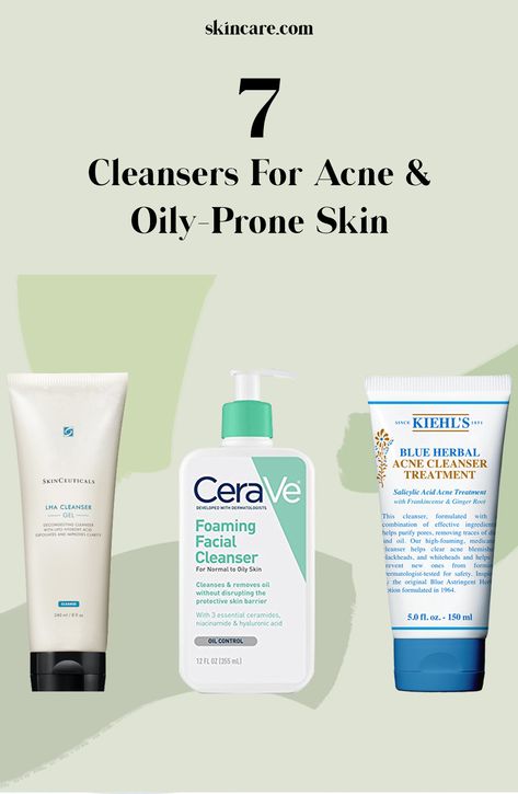 Looking for the best cleanser for oily, acne-prone skin? We rounded up a few of our favorite face washes for oily, acne-prone skin, here! #skin #skincare #skincareroutine #dermatologist #skintips #skinadvice #skinroutine #skincaresecrets #skincaretips #skincareadvice #skincarehacks #dermatologisttips #beauty #beautyadvice #beautyroutine #beautyhacks #beautytips #summerybeauty #springbeauty #beautyhelp #oilyskin Best Makeup For Acne, 2023 Skincare, The Best Cleanser, Best Cleansers, Best Cleanser, Oily Acne Prone Skin, Oily Skin Acne, Skincare For Oily Skin, Acne Makeup