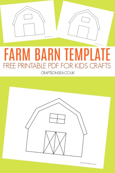 Farm Templates Free Printable, Cow Template Free Printable Farm Animals, Farm Theme Preschool Activities Free Printable, Farm Activities For Prek, Easy Farm Crafts For Preschool, Printable Farm Animals Free, Farm Animal Templates, Farm Truck Drawing, Farm Animal Templates Free Printable