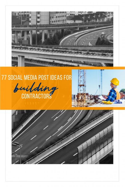 Free social media post ideas for building contractors, construction managers and everyone in the architecture, engineering and construction space. New Construction Marketing, Construction Social Media Post Ideas, Construction Company Marketing, Construction Content Ideas, Construction Company Social Media, Contractor Aesthetic, Construction Social Media Posts, Construction Marketing Ideas, Construction Social Media