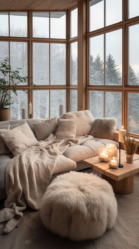 warm living room in winter Winter Living Room, Living Room Warm, Ideas Home Decor, Ideas Living Room, Cozy Room, Decor Living Room, Cozy Living Rooms, Room Aesthetic, Ideas Bedroom