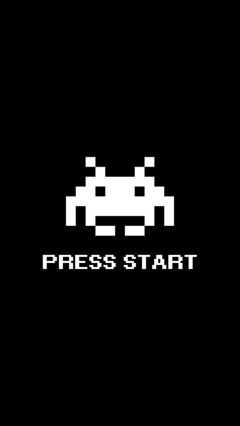 Press start. Space Invaders. 8 Bit Wallpaper, Wallpaper Gamer, Video Game Backgrounds, Space Invaders, Retro Videos, Game Background, Video Game Characters, Video Game Art, 8 Bit