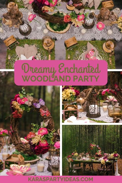 Nature Birthday Party Crafts, Magical Enchanted Forest Party, Enchanted Forest Pinata, Fairy Party Theme Enchanted Forest, Woodland Garden Party Theme, Enchanted Forest 21st Birthday Party, Enchanted Forest Bday Party, Forest Theme Birthday Party Girl, Adult Enchanted Forest Party