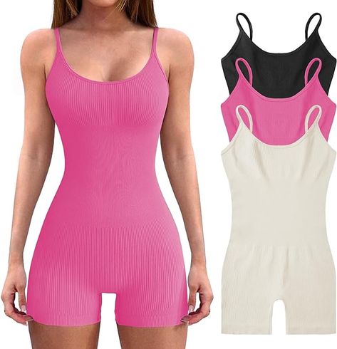 Limited time deal $29.63 (8% Off)(List price: $32.29) VINGOSTAR 3pcs Women’s Bodysuit Yoga Workout Romper One Piece Outfits Ribbed Sleeveless Going Out Bodycon Jumpsuit Short Workout Romper, Beach Lounge Wear, One Piece Outfits, Jumpsuit Shorts, Jumpsuit Short, Bodycon Jumpsuit, Sleep Wear, Jumpsuit Summer, Instagram Frame