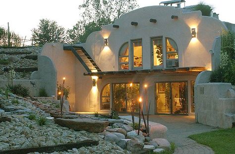 18 Beautiful Earthbag House Plans for A Budget-Friendly Alternative Housing 2 Story Cob House, Mud House Exterior Design, Two Story Adobe House, Earth Homes Plans, Earthhome Earthship Home, Earth Bag Homes Interiors, Cob House Plans 2 Story, Mud House Exterior, Earthbag House Diy
