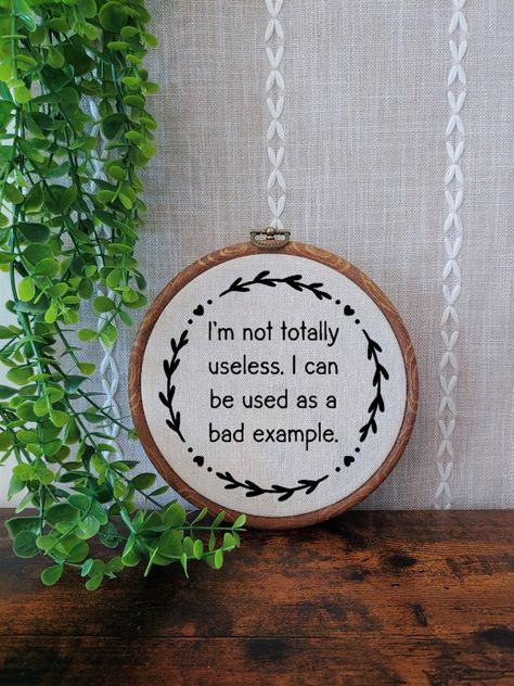 Sarcastic Embroidery, Funny Hand Embroidery, Sassy Cross Stitch, Faux Embroidery, Stitch Funny, Funny Wall Decor, Funny Embroidery, Funny Home Decor, Subversive Cross Stitch