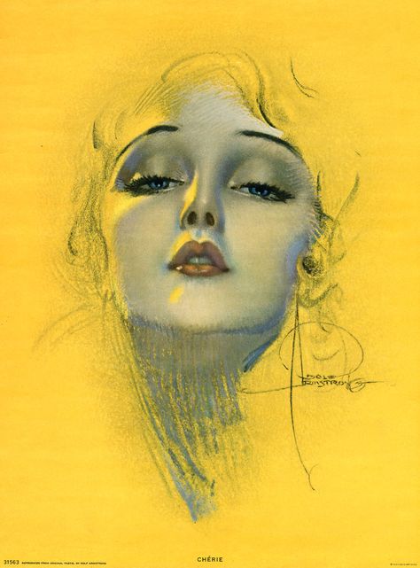 Arte - Vintage Pin Up Art, Rolf Armstrong, Up Poster, Art Deco Illustration, Art Nouveau Poster, 1930s Art, Poster Size Prints, Mellow Yellow, Art Deco Design