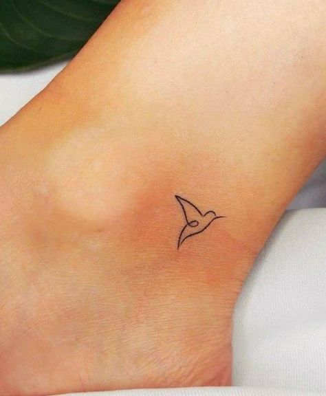 Simple Bird Tattoo, Minimalistic Tattoo Ideas, Tiny Bird Tattoos, Minimalistic Tattoo, Petit Tattoo, Full Arm Tattoos, Petite Tattoos, Tattoo For Son, Cute Tiny Tattoos