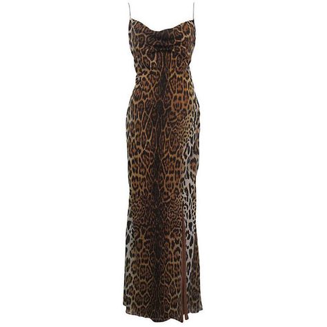 Preowned Christian Dior "mitzah" Winter 2004 Leopard Gown ($2,695) ❤ liked on Polyvore featuring dresses, gowns, gown, multiple, stretchy dresses, sleeveless gown, leopard print evening dress, strappy dress and leopard print dress Leopard Gown, Dior Vintage Dress, Dior Mitzah, Leopard Clothes, Christian Dior Gowns, Luxury Pieces, Beautiful Evening Gowns, Fancy Fits, Leopard Print Maxi Dress