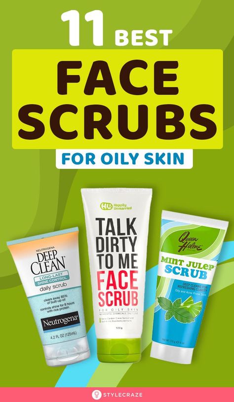 11 Best Face Scrubs For Oily Skin: Keep reading to find the 11 best face scrubs for oily skin that contain gentle exfoliants. They are refreshing, smell great, and prep your face for a long day. Check them out! #facescrub #oilyskin #beauty #beautytips Best Face Soap For Oily Skin, Best Face Scrub For Oily Skin, Best Scrub For Oily Skin, Face Scrub For Oily Skin, Best Exfoliating Face Scrub, Scrub For Oily Skin, Best Face Scrubs, Remedies For Oily Skin, Oily Skin Face