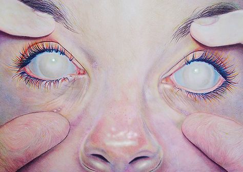 just-art:  Blind Eyes by Jennifer Kelly Hoskins Croquis, Blind Drawing, Blind Art, Blind Girl, Realistic Eye Drawing, Blind Eyes, John Smith, Eye Painting, Expressive Art