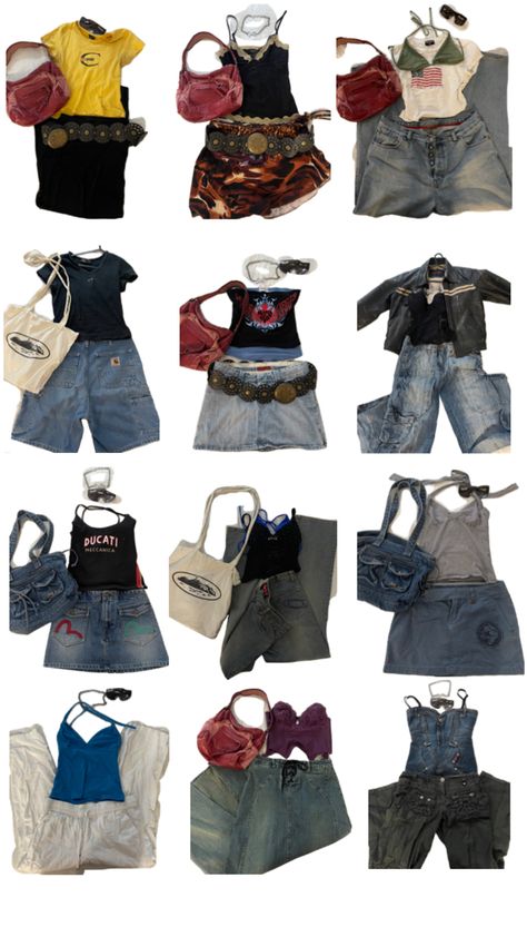 Vintage ans thrifted outfits for summer 2024 Outfits 2000s, Outfit Inspo Casual, Downtown Outfits, Outfits Vintage, Streetwear Fits, 2000s Outfits, 2000s Fashion Outfits, Cute Everyday Outfits, New Energy