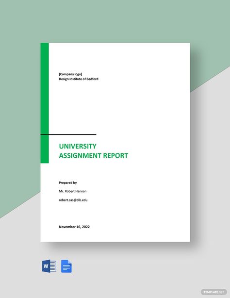 University Assignment Report Template Marketing Report Template, University Assignment, Report Design Template, Progress Report Template, Cover Page Template, Daily Progress, Annual Report Design, Docs Templates, Pages Template