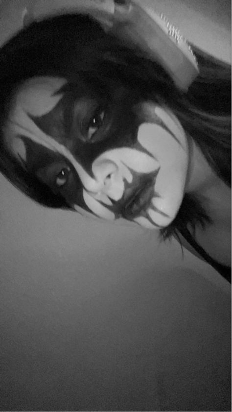 Metalhead Face Paint, Real Corpse Paint, Emo Face Paint, Corpse Paint Aesthetic, Metal Makeup Looks, Corps Makeup, Metal Head Makeup, Corpse Paint Ideas, Softball Makeup