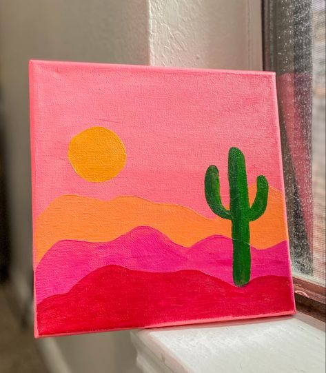 Easy Inspo Paintings, Paintings To Do On A Canvas, Easy Things To Paint On Canvases Flowers, Things To Paint Aesthetic Easy, Painting Things Ideas, Paint And Sip Easy Ideas, Cute Trendy Paintings, Easy Simple Painting Ideas On Canvas Summer, Easy Pictures To Paint For Beginners Canvas Ideas