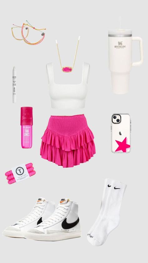 preppy outfit Preppy Outfits Aesthetic, Preppy Girl Outfits, Pink Concert, Preppy Wardrobe, Preppy Outfits For School, Preppy Inspiration, Preppy Summer Outfits, Casual Preppy Outfits, Cute Lazy Day Outfits