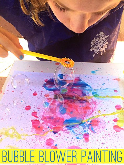 Bubble Activities, Fun Summer Crafts, Diy Summer Crafts, Bubble Painting, Painting Activities, Summer Crafts For Kids, Bubble Art, Art Activities For Kids, Creative Painting