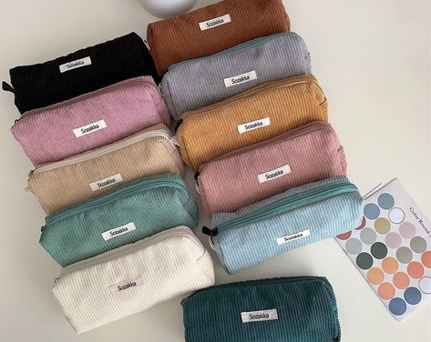 Retro Minimalist Pure Color Corduroy Pencil Case, Cosmetic bag, Pencil pouch, Pencil case, back to school, Kawaii Pencil Case Measurements: Bag:Large:7.87''×1.75''×2.75''(19cm×8cm×6cm)（Please allow 1-3cm error due to manual measurement, thank you） Gift: Cute design with sweet colours, it can be a great gift for your friends, family. SHIPPING Because of the outbreak,the delivery time is much longer than normal *All orders are made to order especially for you and it can take about 5-15 days to prepare perfect item for shipping. The delivery time to different countries varies: *America: 7-12 business days *Europe: 8-12 business days *Australia: 8-12 business days *Canada:7-10 business days *Everywhere else 8-20 business days Returns & Refund  *I'm not responsible for the mistakes you can make Kawaii, Corduroy Pencil Case, School Pouch, Retro Minimalist, Purse Storage, Travel Supplies, Bag Makeup, Pencil Pouch, Cute Bags