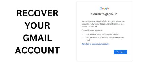 You didn’t provide enough info for Google to be sure this account is really yours: If you’ve found yourself locked out of your Gmail account, there are a number of ways to regain access. But what do you do when Google doesn’t give you any alternative login options? That’s been the case with a lot of accounts recently. When the security question option was retired, it left a lot of Gmail accounts without another way to prove that they own that account. And if you haven&... Old Google, Idea Box, Account Recovery, Life Hacks Computer, Google Business, Phone Stuff, Online Accounting, Google Analytics, Email Account