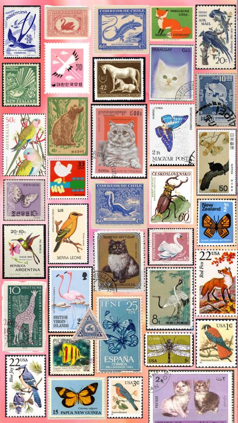 #Stamps #stamp #animals Art Deco Ideas, Postage Stamp Design, Free Vintage Printables, Scrapbook Background, Postage Stamp Art, Architecture Concept Drawings, Scrapbook Stickers Printable, Collage Background, Vintage Postage