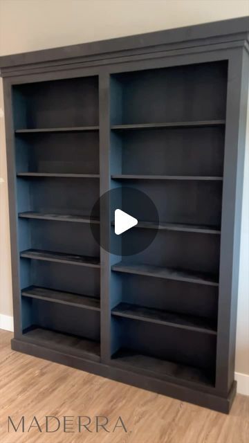 Modern Bookcase With Glass Doors, Sliding Bookshelf Door Bookcases, Diy Modern Bookcase, Bookcase Sliding Door, Bookshelf Barn Door, Bookshelf Sliding Door, Sliding Bookcase Door Diy, How To Build A Bookcase, Add Doors To Bookshelf Diy