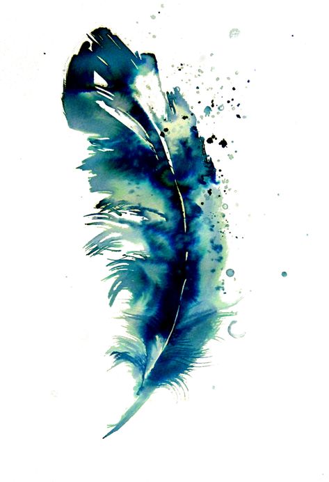 Guardian Angel Wallpaper, Angel Watercolor Paintings, Watercolor Tatto, Illustration Tattoo, Watercolor Feather, Soyut Sanat Tabloları, Feather Painting, Diy Tattoo, Diy Wallpaper