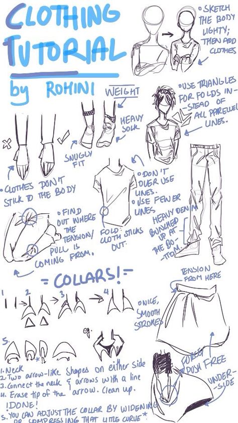 How To Draw Rips In Clothing, How Do You Draw Arms, How To Add Wrinkles Drawing Clothes, Cloths Tutorial Drawing, Clothing Tips Drawing, Clothing Art Tutorial, How To Draw Clothes Wrinkles, Drawing Clothes Tips, Drawing Clothing Reference