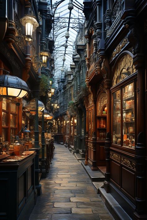 Fantasy House, Décor Steampunk, Magical School, Steampunk City, Magical Items, Fantasy Castle, Fantasy City, Autumn Scenery, Fantasy Places