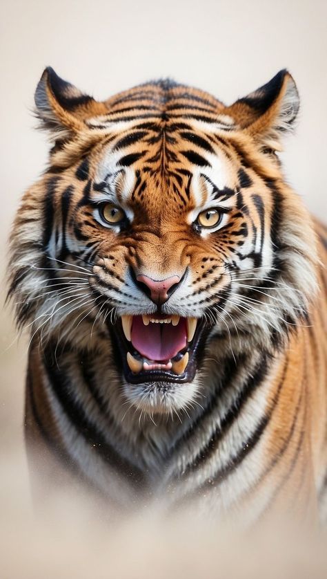 Tiger Face Photography, Tiger Mouth Open, Lion Mouth Open, Tiger Spirit Animal, Cute Tiger Cubs, Tiger Photo, Big Cat Tattoo, Tiger Photography, Big Cats Photography