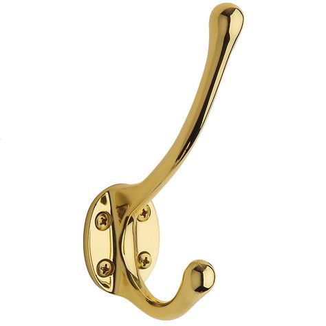 Brass Bathroom Hardware, Baldwin Hardware, Double Wardrobe, Robe Hooks, Smart Home Security, Hat Hooks, Brass Bathroom, Brass Hook, Robe Hook