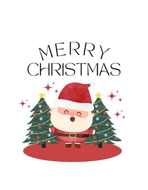 Merry Christmas Santa - Etsy Natal, Xmas Crafts Kids, Merry Christmas Images, Cute Christmas Wallpaper, Merry Christmas Santa, Christmas Post, Christmas Cartoons, Christmas Wall, Christmas Stickers