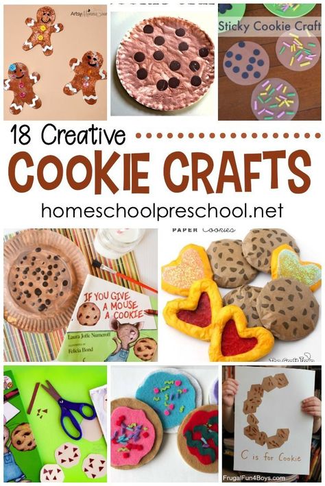 These cookie crafts for preschoolers are perfect for your letter of the week activities or to do alongside your favorite cookie-themed picture books!    #cookiecrafts #cisforcookie #ifyougiveamouseacookie via @homeschlprek Cookie Crafts, Letter Of The Week Activities, Sandwich Biscuits, Mouse A Cookie, Crafts For Preschoolers, Cookie Craft, Nutrition Activities, Cookies Theme, Nutrition Sportive