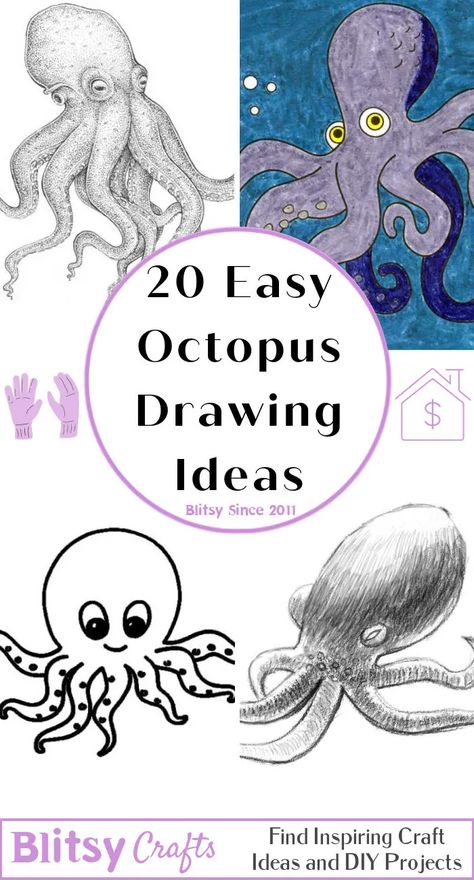 Step By Step Octopus Drawing, Drawing Octopus Simple, How To Paint Octopus, Octopus Outline Drawing, How To Draw A Octopus Step By Step, Drawing An Octopus, How To Draw An Octopus Step By Step, How To Draw A Octopus, Octopus Rock Painting