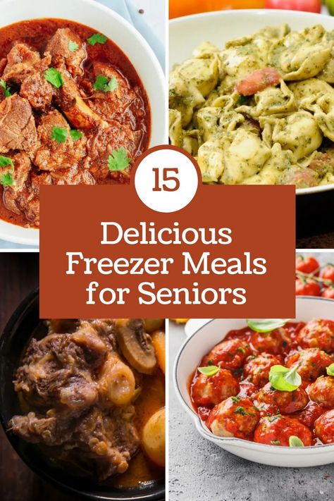 Freezer Meals For Older People, Food Prep For Elderly, Dinner For Grandparents, Good Food For Elderly, Freezer Meals For Grandparents, Freezer Meals For Microwave, Meal Prep For Older People, Make Ahead Meals For Elderly Parents, Meals For Grandparents