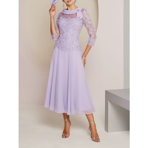 Silhouette:Sheath / Column; Hemline / Train:Tea Length; Closure:Zipper UP; Fully Lined:No; Built-In Bra:No; Embellishment:Pleats,Beading; Fabric:Lace,Chiffon; Sleeve Length:3/4 Length Sleeve; Tips:Professional dry cleaner only,Colors may vary slightly due to different monitor settings; Boning:No; Style:Sweet,Party; Occasion:Semi Formal,Wedding Guest; Waistline:Natural; Neckline:Scoop Neck; Brand:LAN TING Express; Listing Date:02/15/2023; Bust:; Hips:; Hollow to Floor:; Waist: Mothers Gowns, Informal Wedding, Mob Dress, Colorful Dresses Formal, Chiffon Lace Dress, Chiffon Cocktail Dress, Homecoming Dresses Long, Dress Wedding Guest, Long Sleeve Dress Formal