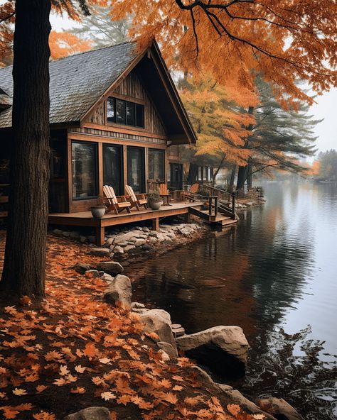 Cabin By The Lake Aesthetic, Cabins On The Lake, Cottages On The Lake, Cozy Mountain Cabin Aesthetic, Cabin Near Lake, Cabin By A Lake, Cottage By Lake, Cabin Cozy Aesthetic, Cozy Lake House Lakeside Cottage