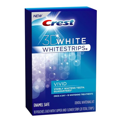 Crest 3d White Vivid Teeth Whitening Strips 10 Count ** Click on the image for additional details. Make Teeth Whiter, Best Foundation Makeup, Crest White Strips, Procter And Gamble, Teeth Whitening Homemade, Crest 3d White, Whitening Strips, Whitening Products, Laser Teeth Whitening