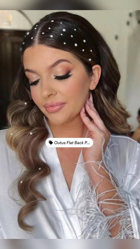 Hair style New trending girls 2023 Pearl Hairstyle, Updo Prom, Burgundy Makeup, Bridal Hair Down, Hairstyle Design, Prom Hairstyle, Hairstyles Prom, Simple Prom Hair, Prom Hairstyles For Short Hair