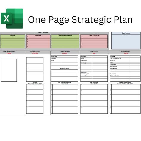 This Planner Templates item by ArchitecCreations has 4 favorites from Etsy shoppers. Ships from United States. Listed on Jun 20, 2024 Strategic Plan Template, Learning To Drive Tips, Strategic Planning Template, One Page Business Plan, Small Business Marketing Plan, Strategic Marketing Plan, Strategy Map, Microsoft Excel Tutorial, Simple Business Plan