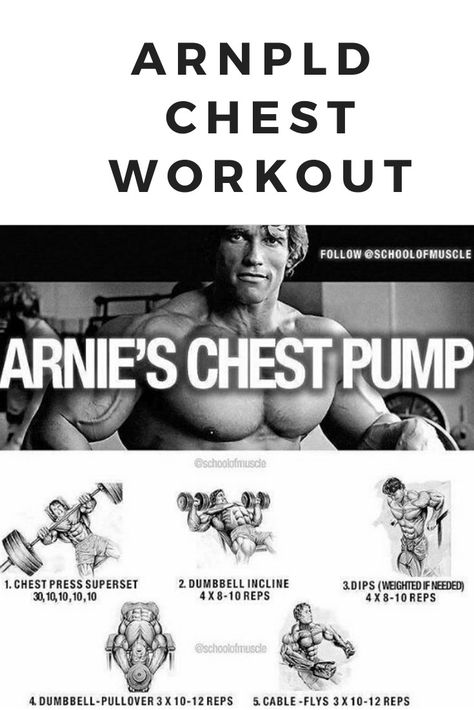 Huge Chest Workout, Chest Pump Workout, Chest Destroyer Workout, Best Chest Workouts For Men, Arnold Chest Workout, Arnold Schwarzenegger Chest Workout, Arnold Schwarzenegger Training, Insane Chest Workout, Arnold Training