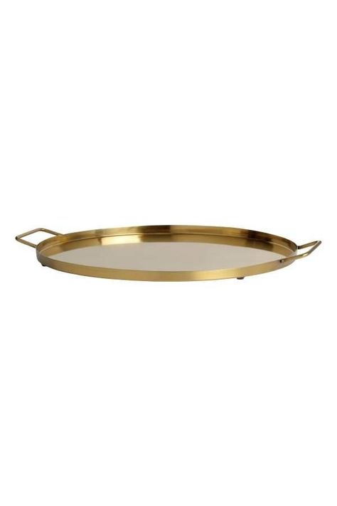 Gold Tray, Luxury Dinnerware, Metal Tray, H&m Home, Metal Trays, Living Room Office, Personal Marketing, Room Inspo, Home Deco