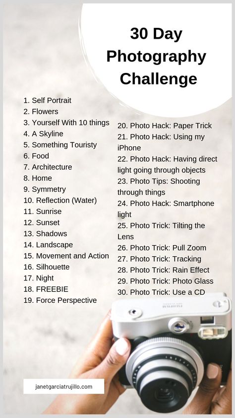 I created my own customized 30 day photography challenge to improve my photography skills. I was tired of doing the same style of photography, so I challenge myself. And in order to become a better portrait photographer, I created my own to meet my needs. If you like to learn how I created my own 30 Day Photography Challenge, click the link. Photography Challenges For Beginners, Improve Photography Skills, How To Be Good At Photography, How To Improve Your Photography Skills, How To Become A Better Photographer, How To Teach Photography, How To Start Photography Learning, How To Become Photographer, Photography For Beginners Learning