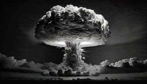 Nuclear Explosion Art, Nuke Tattoo, Nuclear Physics Aesthetic, Nuclear Tattoo, Explosion Tattoo, Nuke Explosion, Nuclear Art, Atomic Explosion, Bomb Image