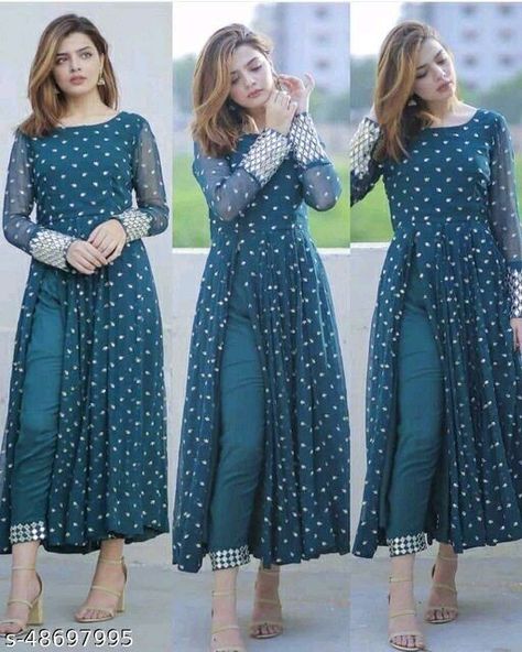 Haute Couture, Couture, Worked Kurti Designs, Latest Mirror Work Dresses, Mirror Work Kurti Designs Latest, Navratri Dress Kurti, Mirror Work Suits Design, Suite Design For Women, Mirror Work Dress Design