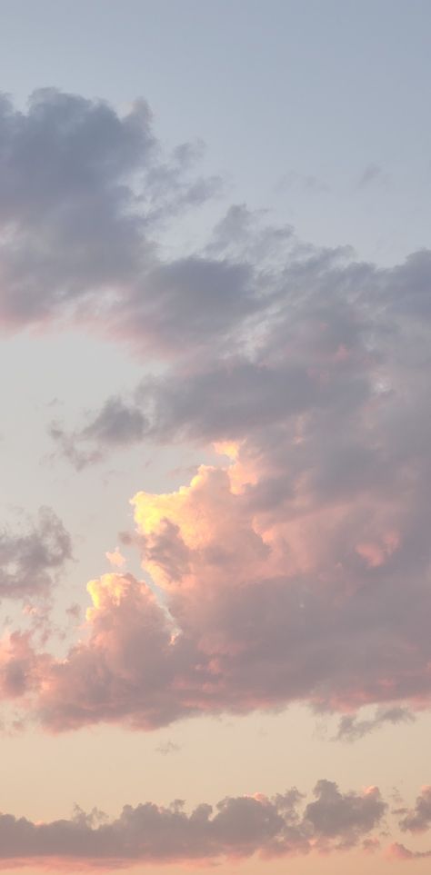 Pink And Yellow Pastel Aesthetic, Pink Sunny Aesthetic, Sunrise Clouds Aesthetic, Aesthetic Sunshine Wallpaper, Pink And Yellow Phone Wallpaper, Cloud Person Art, Cloudy Sunset Sky, Yellow Blue Pink Aesthetic, Vanilla Sky Aesthetic