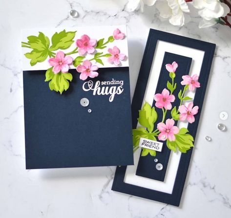 Paper Cards, Cards With Flowers, Craft Flower, Altenew Cards, Card Sketches, Floral Cards, Creative Cards, Flower Cards, Flower Crafts