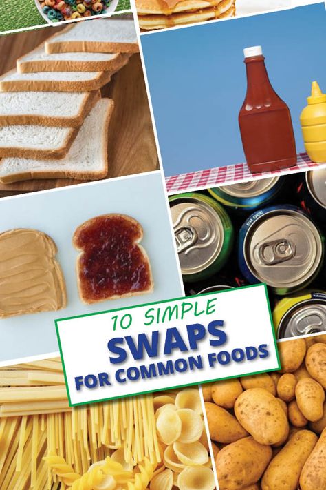 10 Simple Healthy Substitutes Sweets Substitute Healthy, Healthy Food Substitutions, Healthy Bread Substitute, Chip Substitute Healthy, Bread Substitutions, Sweet Substitutes, Healthy Food To Make, Healthy Substitutes, Low Calorie Bread