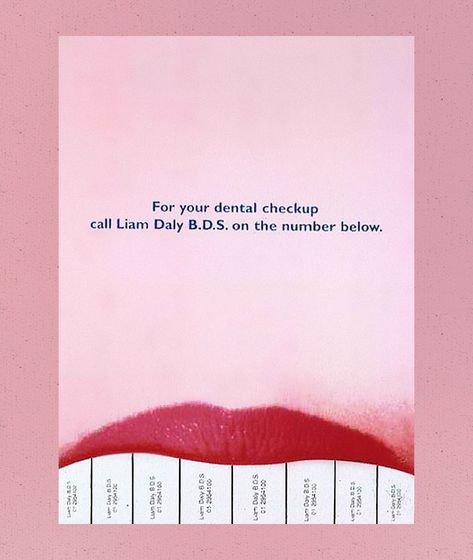 A really creative and hilarious poster design for a dentist. Dental Graphic Design, Dental Poster Design, Dentist Advertising, Dentist Marketing, Dental Advertising, Teeth Design, Dental Posters, Dental Fun, Dental Marketing